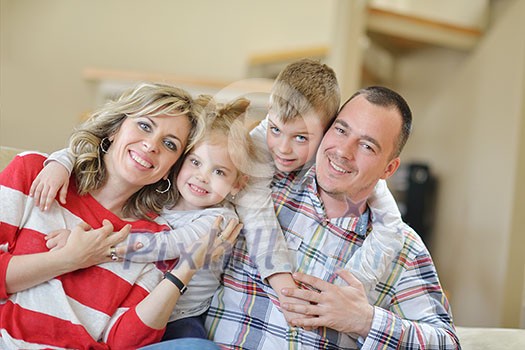 hapy young family have fun with their children at modern living room home indoors hapy young family have fun with their children at modern living room home indoors