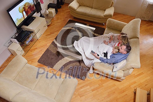 hapy young family have fun with their children at modern living room home indoors hapy young family have fun with their children at modern living room home indoors