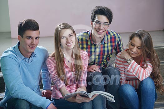 happy young teens group in school have fun an learning lessons happy young teens group in school have fun an learning lessons