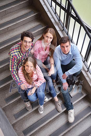 happy young teens group in school have fun an learning lessons happy young teens group in school have fun an learning lessons