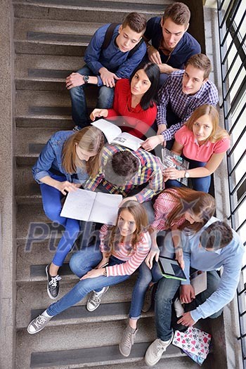 happy young teens group in school have fun an learning lessons happy young teens group in school have fun an learning lessons