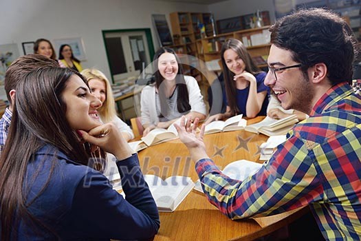 happy young teens group in school have fun an learning lessons happy young teens group in school have fun an learning lessons
