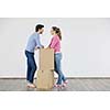 happy Young couple moving in new home
