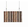 Image of wooden hanging blank banner. Place for text