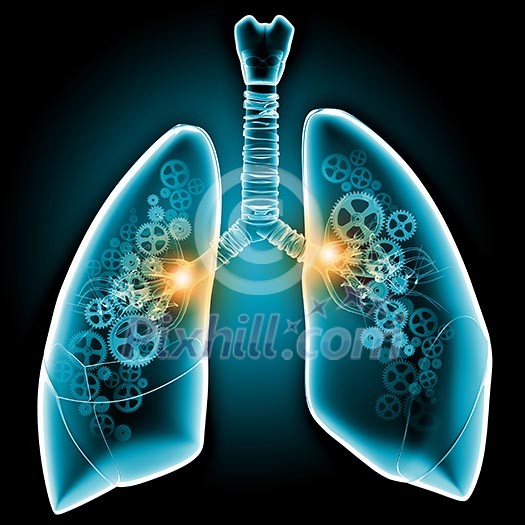 Human lungs with mechanisms. Health and medicine Human lungs with mechanisms. Health and medicine