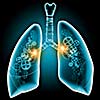 Human lungs with mechanisms. Health and medicine