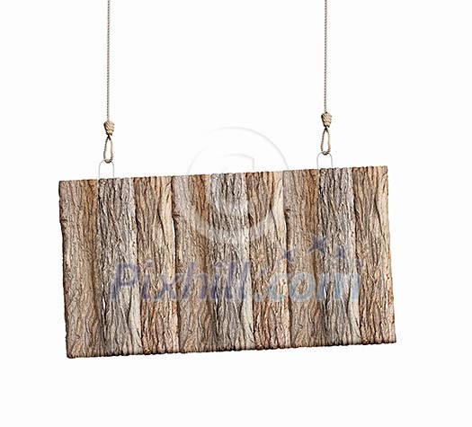 Image of wooden hanging blank banner. Place for text Image of wooden hanging blank banner. Place for text