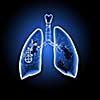 Human lungs with mechanisms. Health and medicine