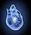 Human heart image with mechanisms. Health and medicine