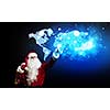 Image of Santa Claus in red costume. Communication concept