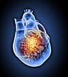 Human heart image with mechanisms. Health and medicine