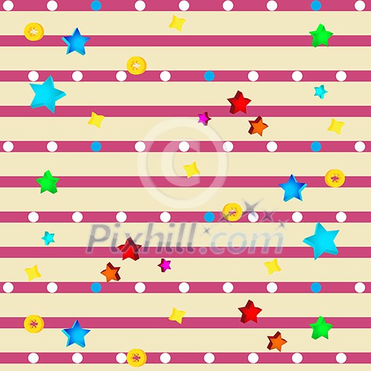 Seamless background: colored stars Seamless background: colored stars