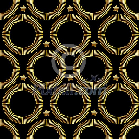 Vector abstract seamless background with golden luxury round elements Vector abstract seamless background with golden luxury round elements