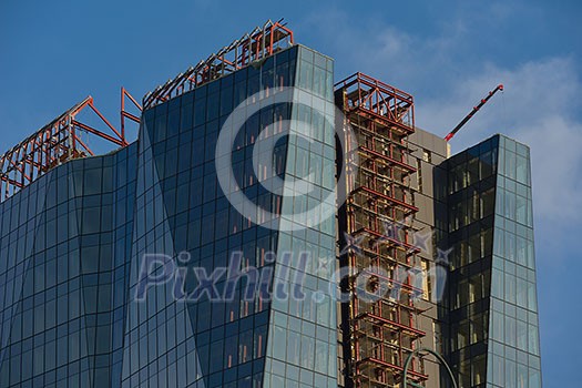 modern business office exterior building with glass facade modern business office exterior building with glass facade