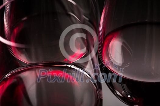 Glasses of red wine Glasses of red wine