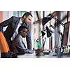 business people group have meeting and working in modern bright office indoor