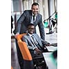 business people group have meeting and working in modern bright office indoor
