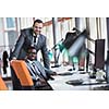 business people group have meeting and working in modern bright office indoor