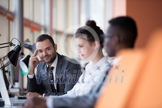 business people group have meeting and working in modern bright office indoor business people group have meeting and working in modern bright office indoor