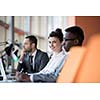 business people group have meeting and working in modern bright office indoor