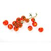 small wet fresh red tomato group isolated on white