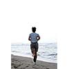 man running on beach