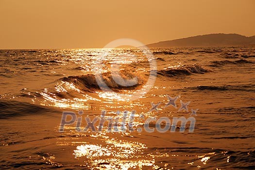sunset on sea sunset on sea