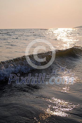 sunset on sea sunset on sea