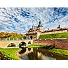 Belarusian tourist landmark attraction Nesvizh Castle - medieval castle in Nesvizh, Belarus