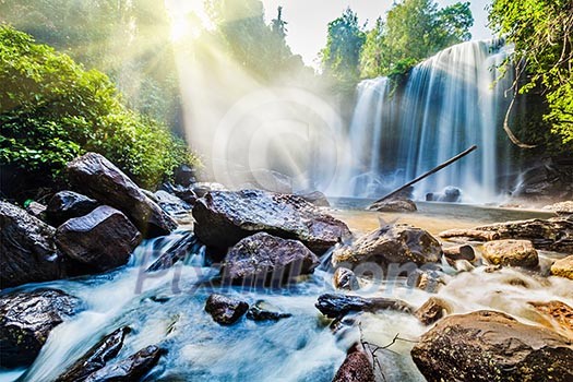 Tropical waterfall Phnom Kulen, Cambodia Tropical waterfall Phnom Kulen, Cambodia