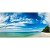 Panorama of Sihanoukville beach with beautiful sky cloudscape, Cambodia