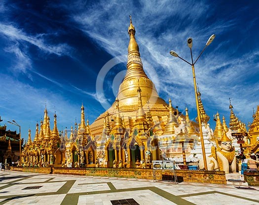 Myanmer famous sacred place and tourist attraction landmark - Shwedagon Paya pagoda. Yangon, Myanmar Myanmer famous sacred place and tourist attraction landmark - Shwedagon Paya pagoda. Yangon, Myanmar