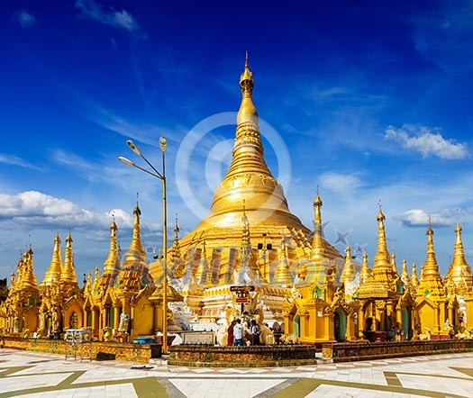 Myanmer famous sacred place and tourist attraction landmark - Shwedagon Paya pagoda. Yangon, Myanmar Myanmer famous sacred place and tourist attraction landmark - Shwedagon Paya pagoda. Yangon, Myanmar