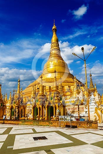Myanmer famous sacred place and tourist attraction landmark - Shwedagon Paya pagoda. Yangon, Myanmar Myanmer famous sacred place and tourist attraction landmark - Shwedagon Paya pagoda. Yangon, Myanmar
