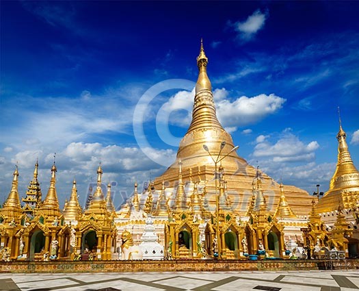 Myanmer famous sacred place and tourist attraction landmark - Shwedagon Paya pagoda. Yangon, Myanmar Myanmer famous sacred place and tourist attraction landmark - Shwedagon Paya pagoda. Yangon, Myanmar