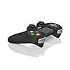 Gamepad joypad for video game console isolated on white background with reflection