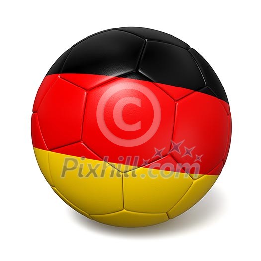 Soccer footbal ball with Germany flag isolated on white background Soccer footbal ball with Germany flag isolated on white background