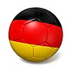 Soccer footbal ball with Germany flag isolated on white background