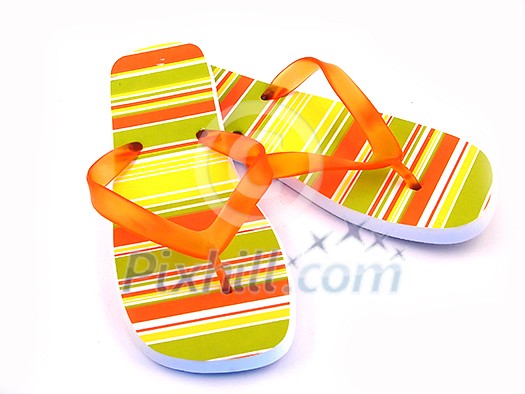 woman shoe for summer and beach isolated on white bacground woman shoe for summer and beach isolated on white bacground