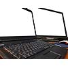 emty dual display computer system 