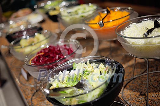 catering buffet food indoor in luxury restaurant with meat colorful fruits and vegetables catering buffet food indoor in luxury restaurant with meat colorful fruits and vegetables