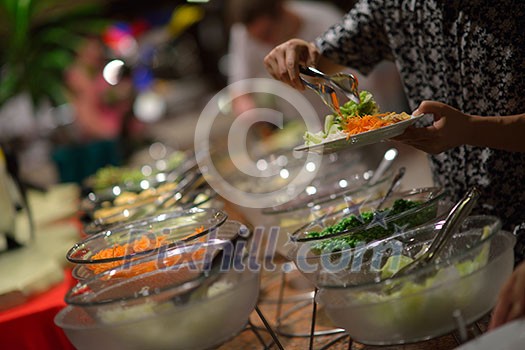 catering buffet food indoor in luxury restaurant with meat colorful fruits and vegetables catering buffet food indoor in luxury restaurant with meat colorful fruits and vegetables