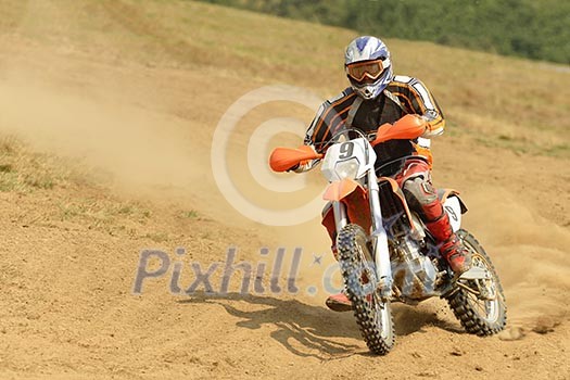 motocross bike in a race representing concept of speed and power in extreme man sport motocross bike in a race representing concept of speed and power in extreme man sport