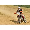 motocross bike in a race representing concept of speed and power in extreme man sport