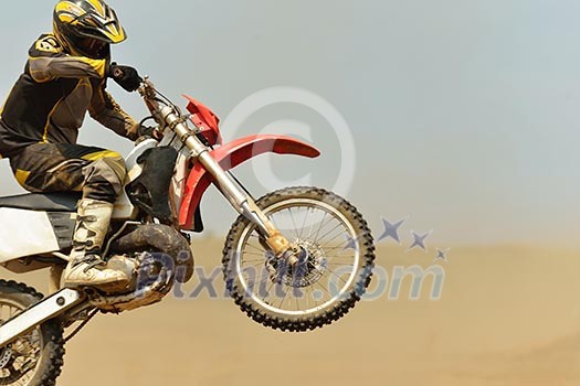 motocross bike in a race representing concept of speed and power in extreme man sport motocross bike in a race representing concept of speed and power in extreme man sport