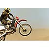 motocross bike in a race representing concept of speed and power in extreme man sport