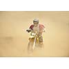 motocross bike in a race representing concept of speed and power in extreme man sport