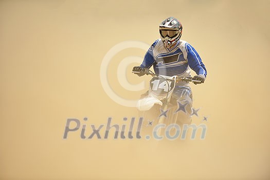 motocross bike in a race representing concept of speed and power in extreme man sport motocross bike in a race representing concept of speed and power in extreme man sport