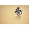 motocross bike in a race representing concept of speed and power in extreme man sport