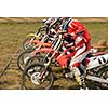 motocross bike in a race representing concept of speed and power in extreme man sport